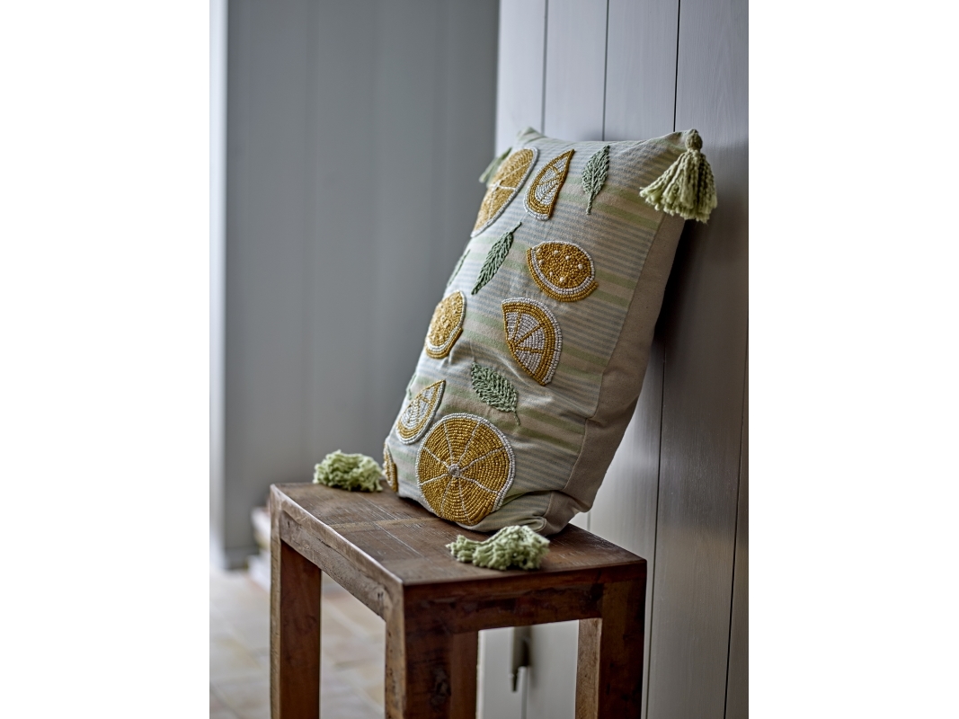 Bloomingville - Lemon Pude, Gul, Bomuld, L50xW35 cm