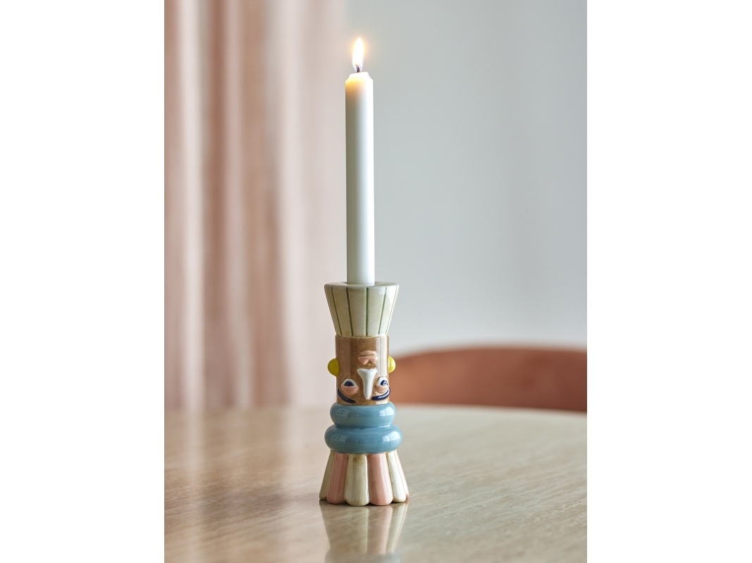 Bloomingville - Minio Vase, Multifarvet, Keramik, D7,5xH17 cm