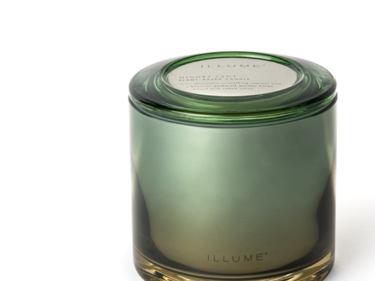 Illume Hinoki Sage Statement Glas Kerze, Grün,