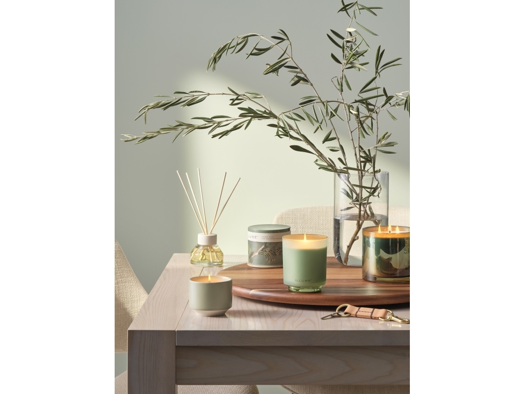 Bloomingville - Hinoki Sage Statement Glas Duftlys, Grøn,, 590 G. - 60 Hours - D11,5xH12 cm