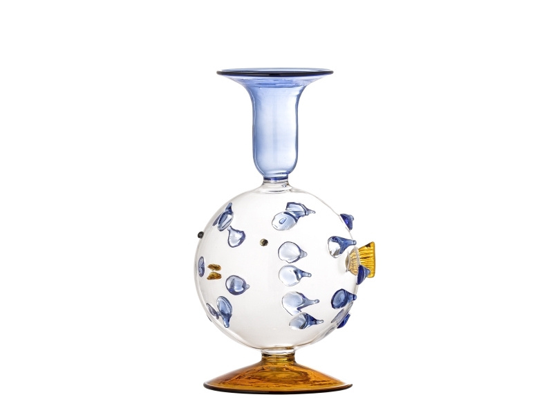 Creative Collection Phila Kerzenhalter, Blau, Glas