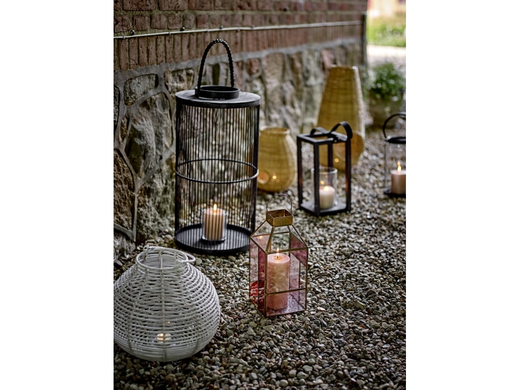 BLOOMINGVILLE Drew-lykta, rosa, glas | Marin - Säkerhetsutrustning - Lyktor | GameStuff