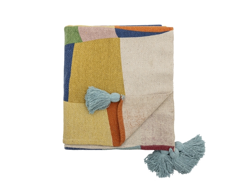 Bloomingville Mini Colorine Plaid, Multifarvet, Genanvendt Bomuld