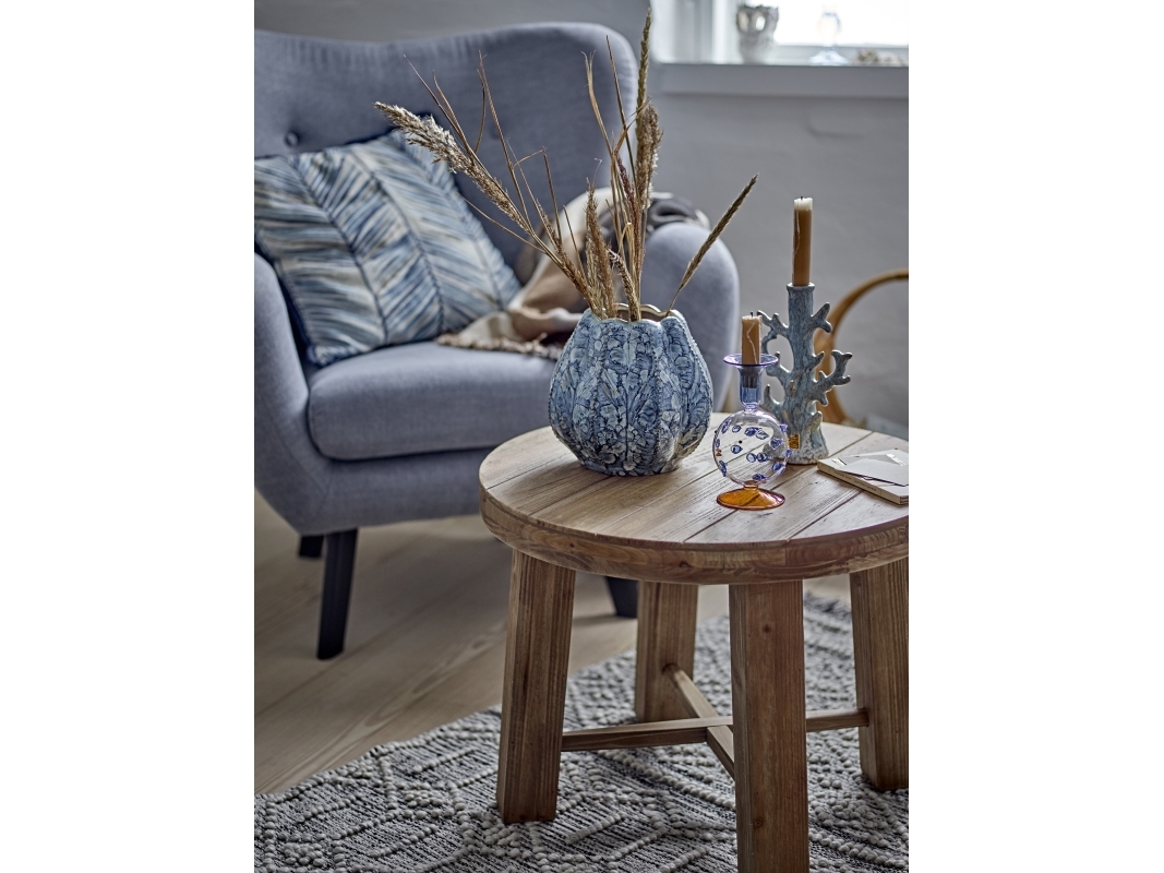 CREATIVE COLLECTION Laval kudde, blå, bomull