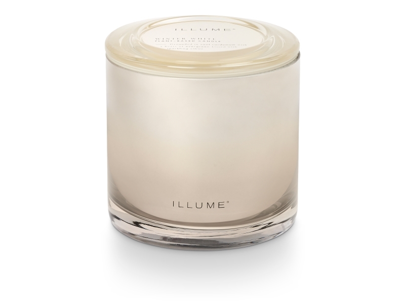 Illume Winter White Statement Glas Kerze, Weiß,