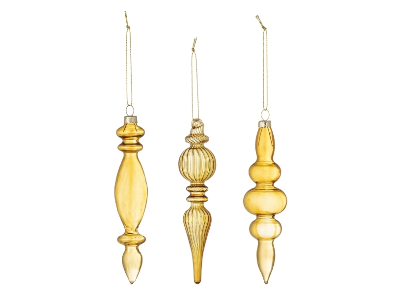 Bloomingville Auralia Ornament, Gold, Glas