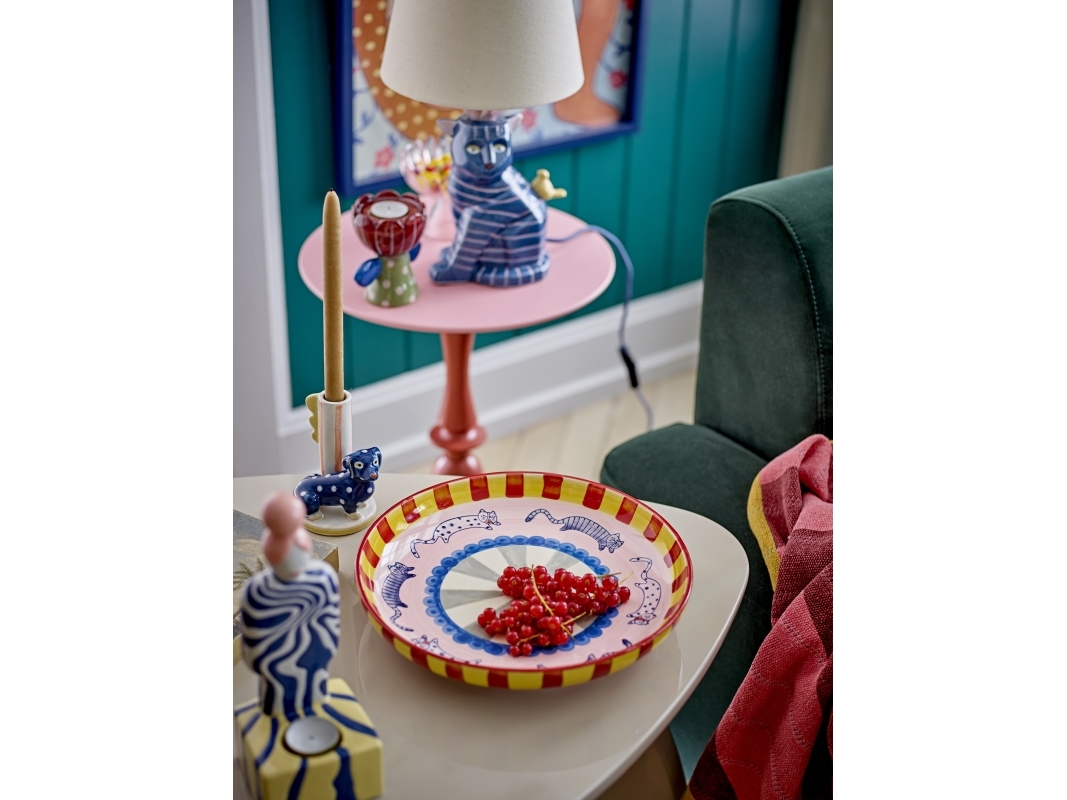 BLOOMINGVILLE Dachsy kynttilänjalka, monivärinen, kivitavaraa