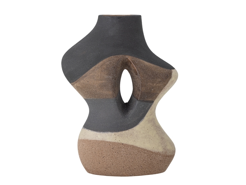 Bloomingville Vica Vase, Braun, Steingut
