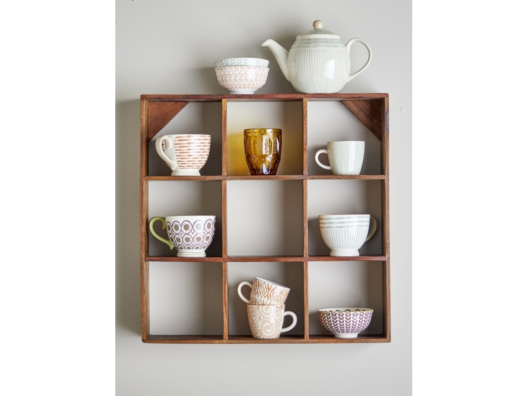 Bloomingville - Tilo Hylde, Brun, Genanvendt Træ, L53xH53xW10 cm