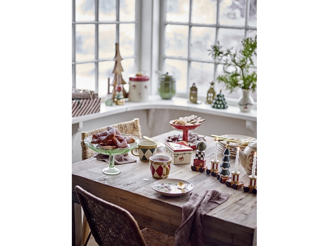 Bloomingville - Kaddy Opsats, Grøn, Genanvendt Glas, D23xH14 cm