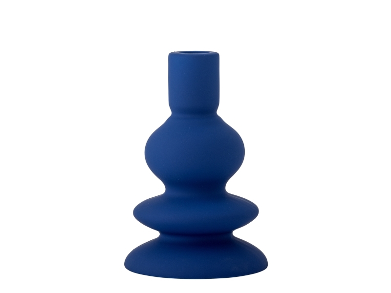 Bloomingville Thorne Kerzenhalter, Blau, Steingut
