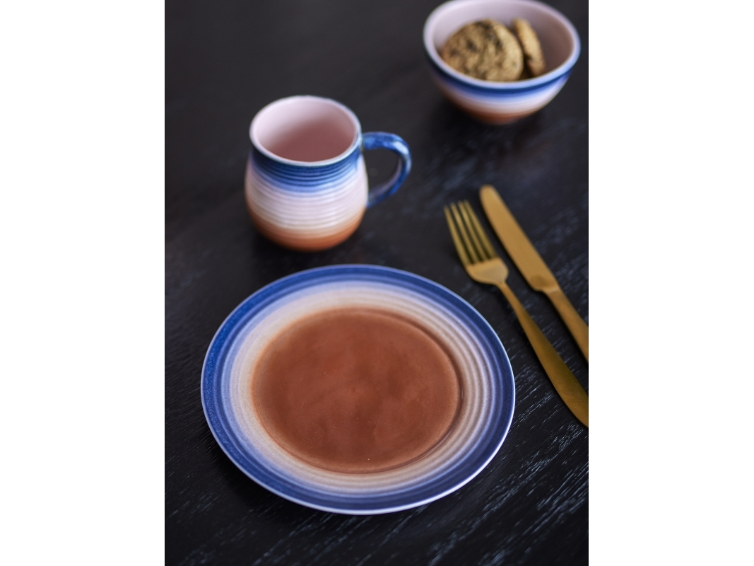 Bloomingville - Tatum Tallerken, Multifarvet, Stentøj, D20,5xH2 cm, Set of 4