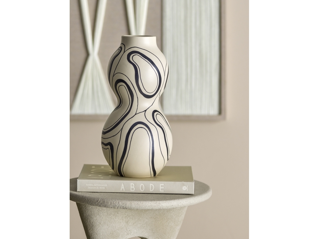 BLOOMINGVILLE Nicola maljakko, musta, kivitavaraa