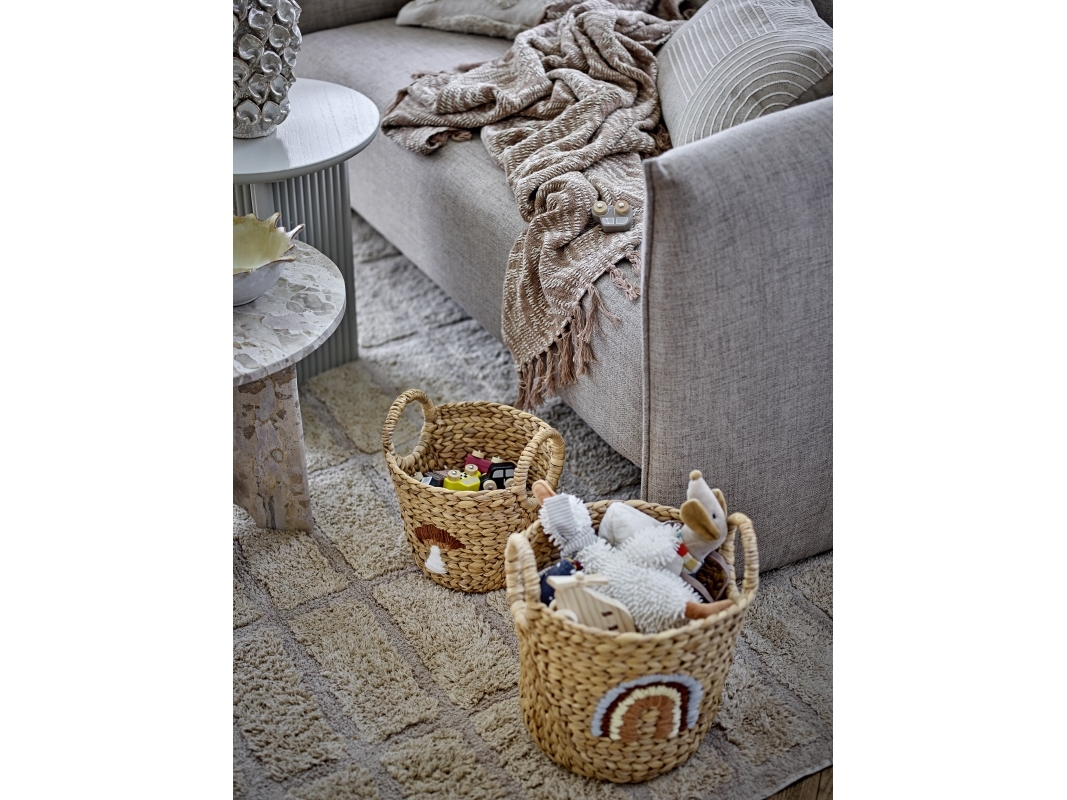 Bloomingville - Agnes Kurv, Natur, Vandhyacint, D26xH26/D32xH32 cm, Set of 2