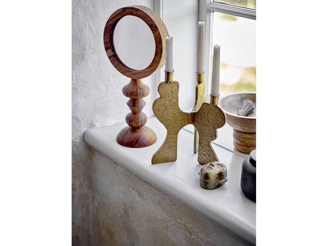 BLOOMINGVILLE Malukka bordsspegel, brun, akacia | Baby & barn - Inredning - Speglar för hemmet | GameStuff