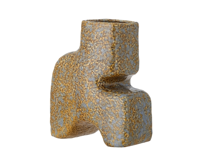 Bloomingville Ollia Vase, Braun, Steingut