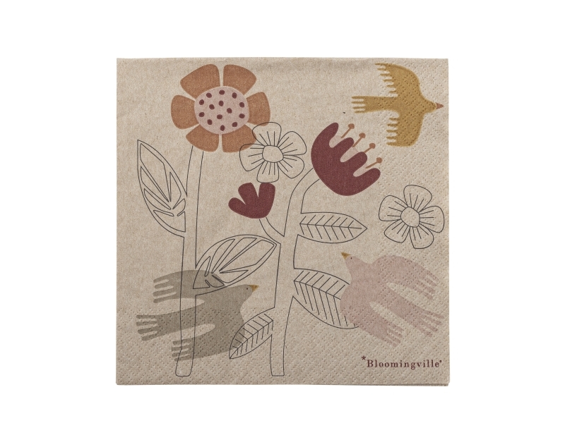 Bloomingville Vivielle Serviette, Natur, Fsc Recycled, Paper