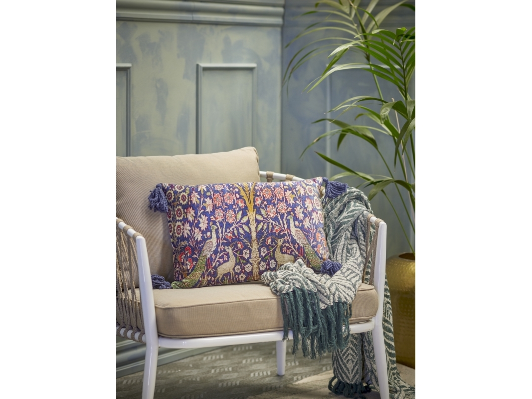 CREATIVE COLLECTION Adya kudde, blå, viskos