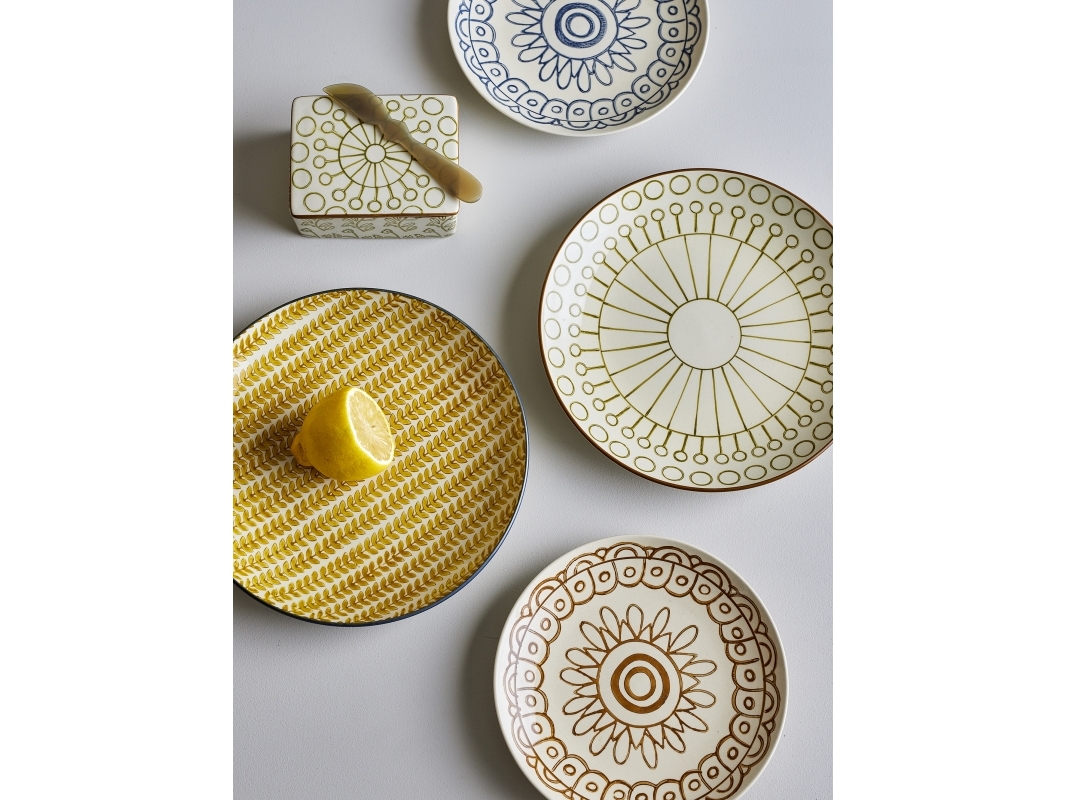 CREATIVE COLLECTION tallrik i lönn, orange, stengods