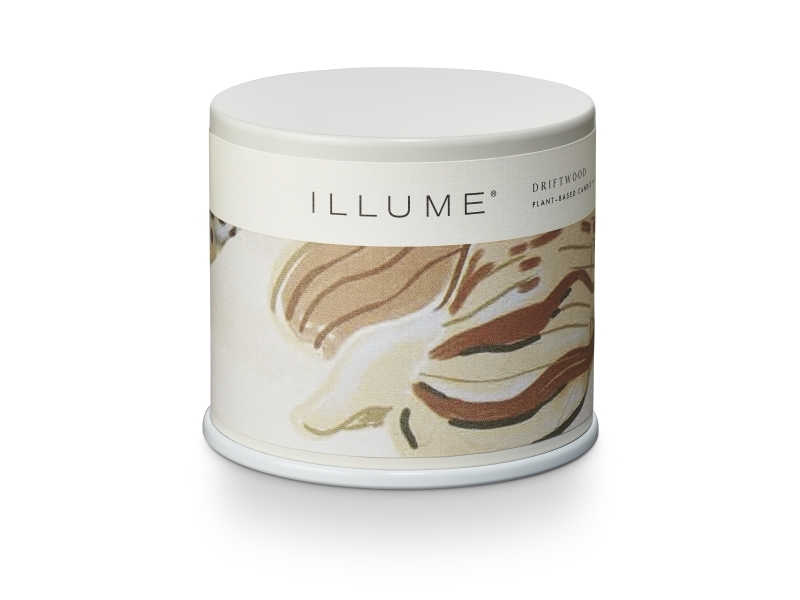 Illume Driftwood Vanity Tin Duftlys, Hvid,