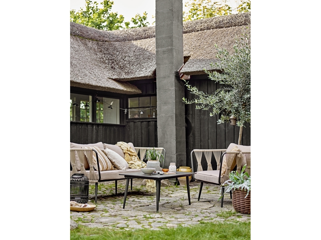 Bloomingville - Pavone Sofabord, Sort, Fibercement, L90xH44xW60 cm