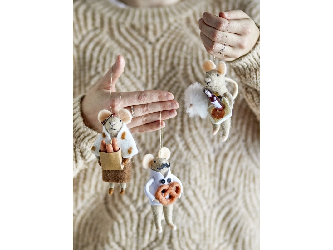 Bloomingville Peo Ornament, Natur, Uld
