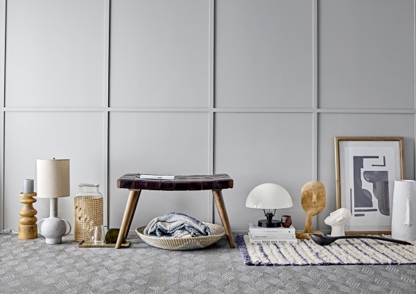 Bloomingville Milas Plaid, Blå, Genanvendt Bomuld