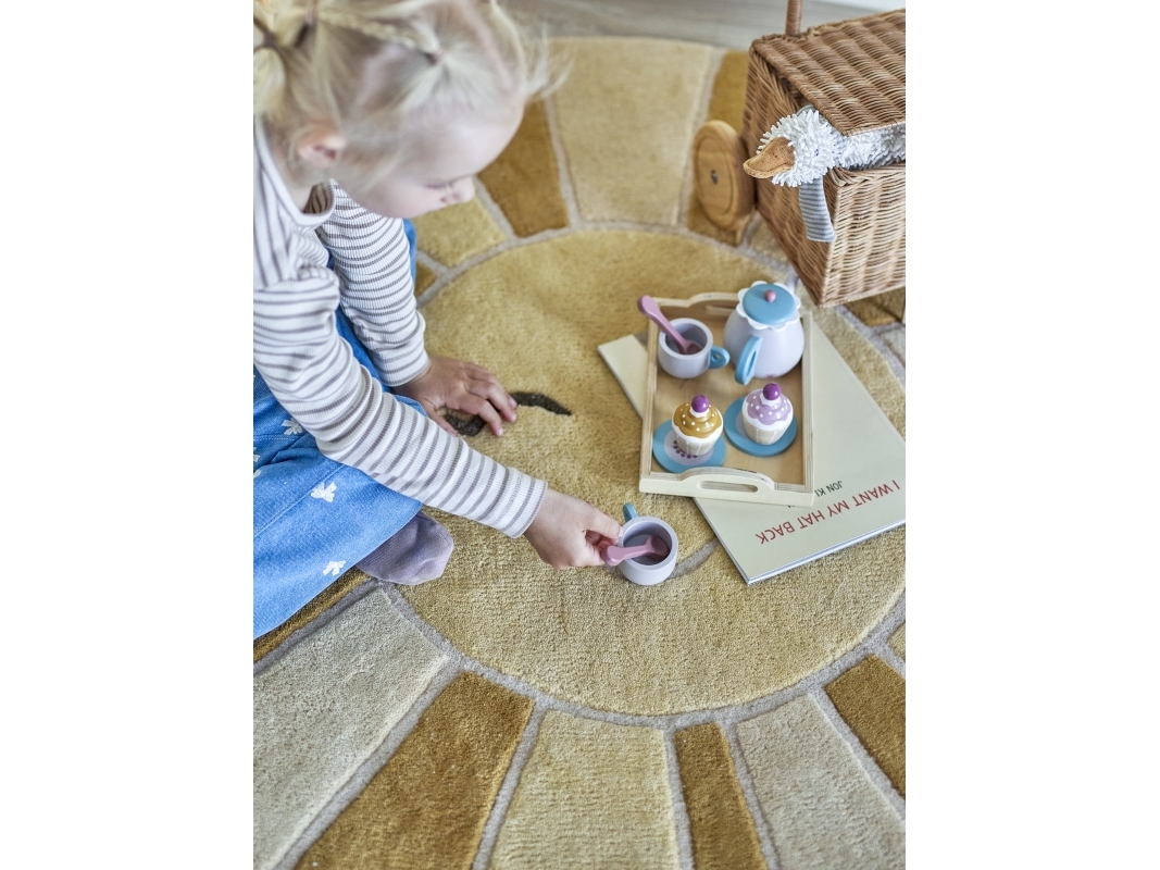 BLOOMINGVILLE MINI Sun Tæppe, Gul, Uld | Golvbeläggning - Mattor - Avpassede Mattor | GameStuff