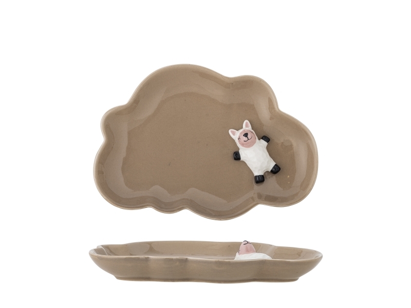 Bloomingville Mini Dolly Tallerken, Brun, Stentøj