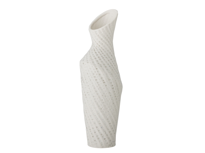 Creative Collection Fikla Vase, Hvid, Stentøj
