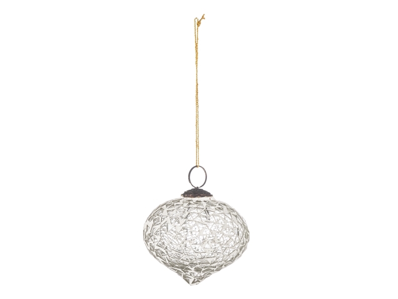 Bloomingville Nadine Ornament, Weiß, Glas