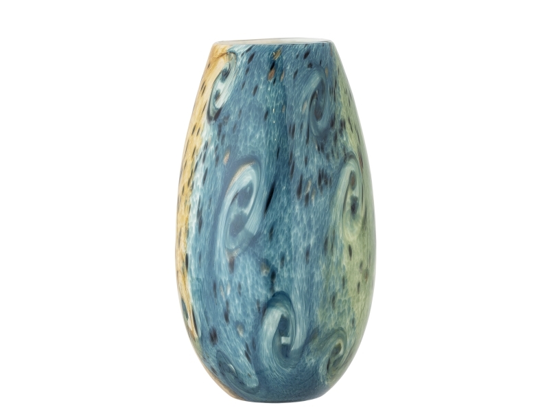 Creative Collection Kalian Vase, Blå, Glas