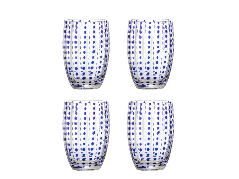 Bloomingville Brinley Trinkglas, Blau, Glas