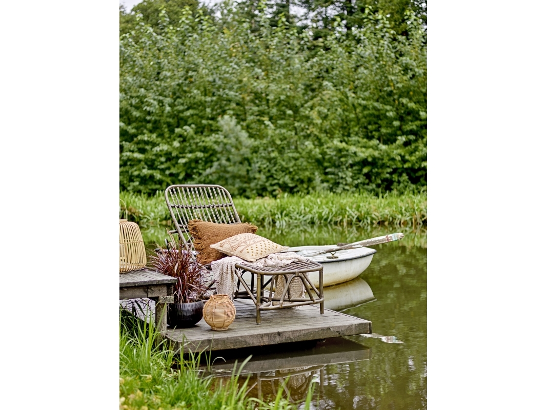 BLOOMINGVILLE Dione liggestol, m. justerbar ryglæn, foldbar - brun rattan