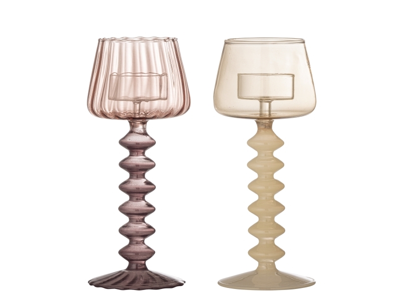 Creative Collection Daze Teelichthalter, Rose, Glas