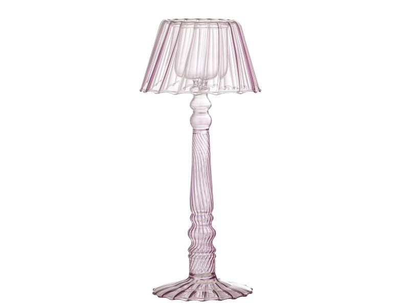 Bloomingville Cisco Teelichthalter, Rose, Glas
