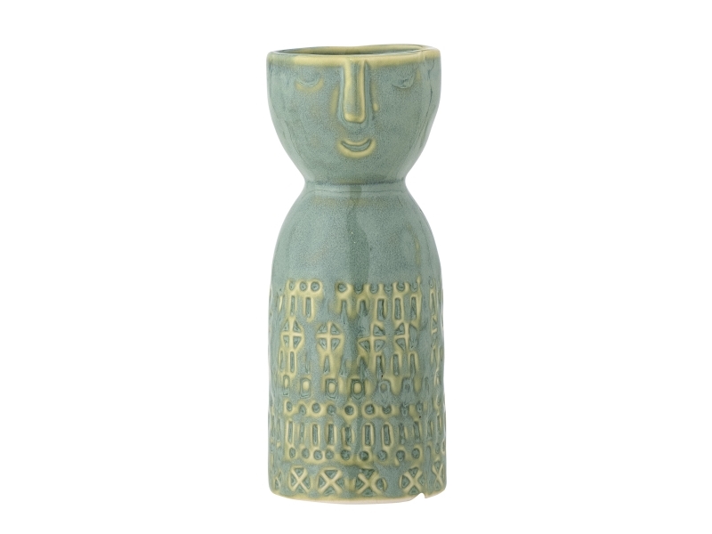 Bloomingville Embla Vase, Grøn, Stentøj