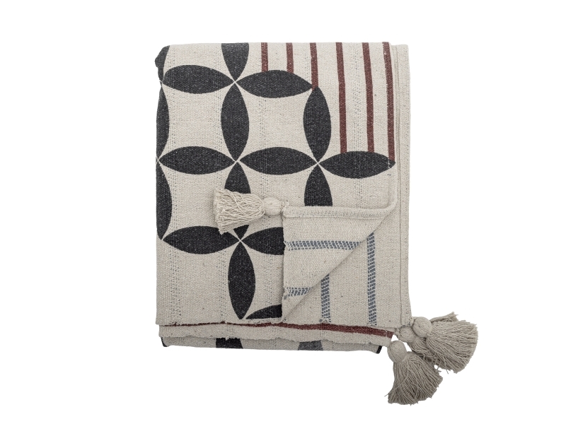 Bloomingville Forma Plaid, Natur, Genanvendt Bomuld