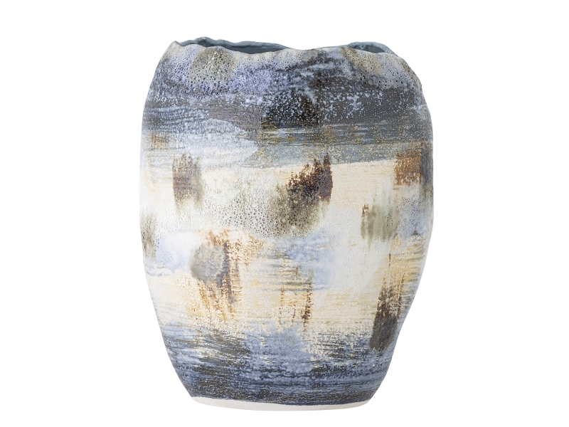 Bloomingville Nienna Vase, Blue, Steingut