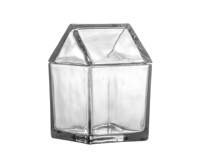 Bloomingville Elius Gefäß Mit Deckel, Klar, Recyceltes Glas