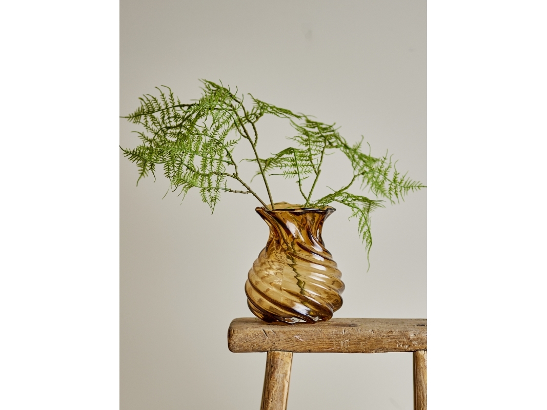 CREATIVE COLLECTION Rylo vas – brun – glas