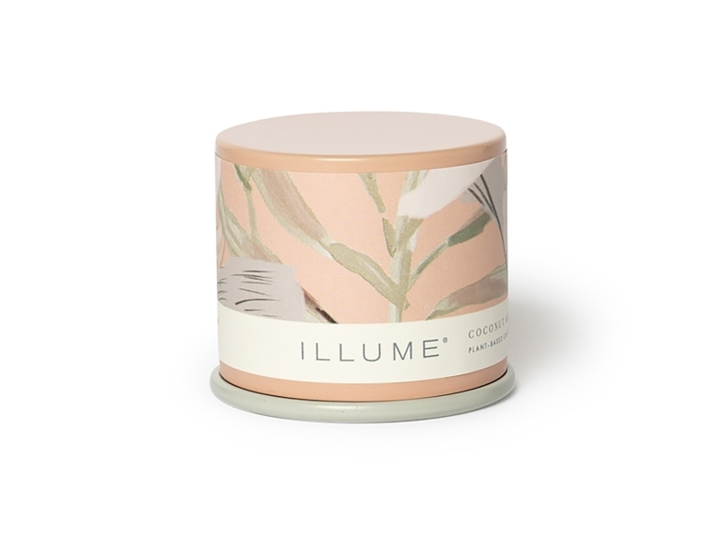 Bloomingville - Coconut Milk Mango Demi Vanity Tin Duftlys, Rosa,, 85 G. - 20 Hours - D6,5xH5,7 cm