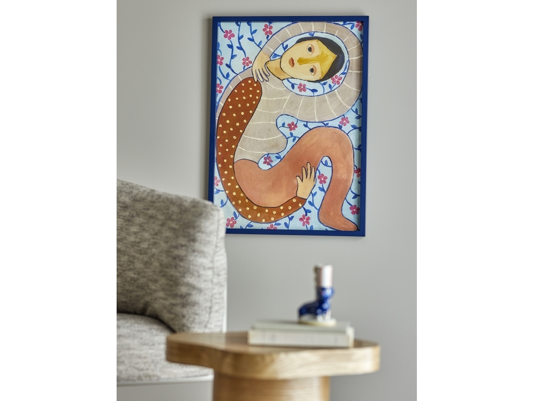 BLOOMINGVILLE Floriesta Illustration med ramme, Multifarvet, Fyrretræ | Baby & barn - Dekoration - Väggdekoration | GameStuff