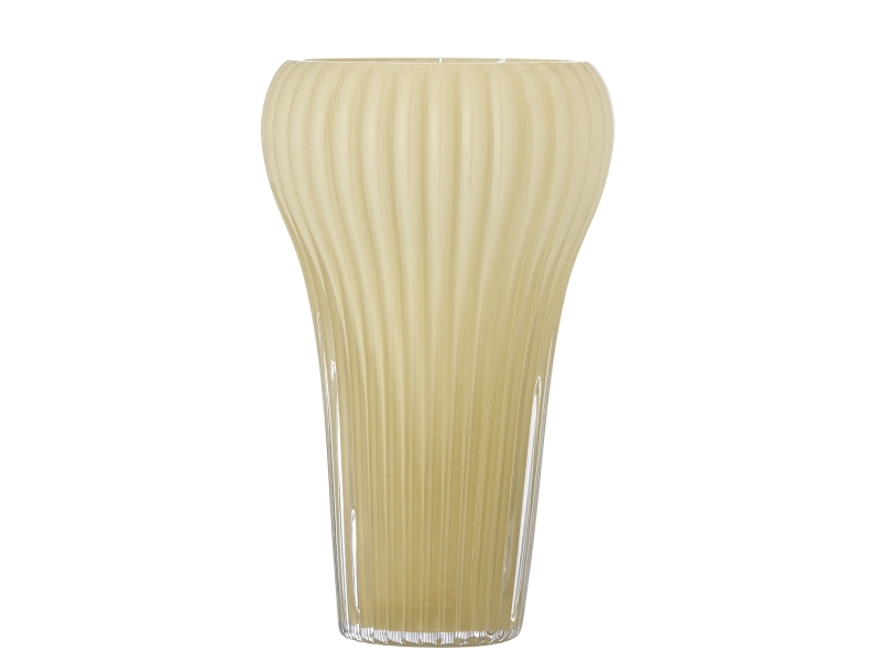 Bloomingville Averie Vase, Gelb, Glas