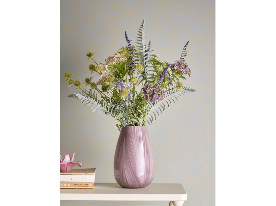 BLOOMINGVILLE Ennis maljakko, vaaleanpunainen, lasi