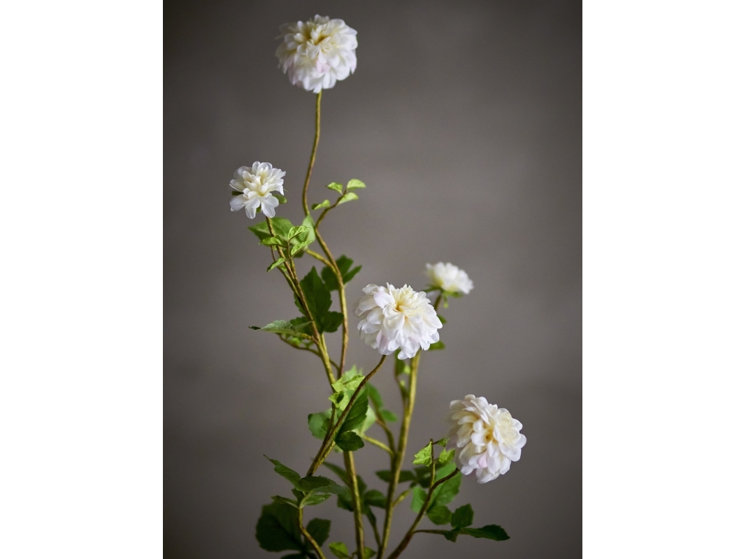 Bloomingville - Chrysantemum Stilk, Hvid, Kunstige Blomster, D24xH101 cm