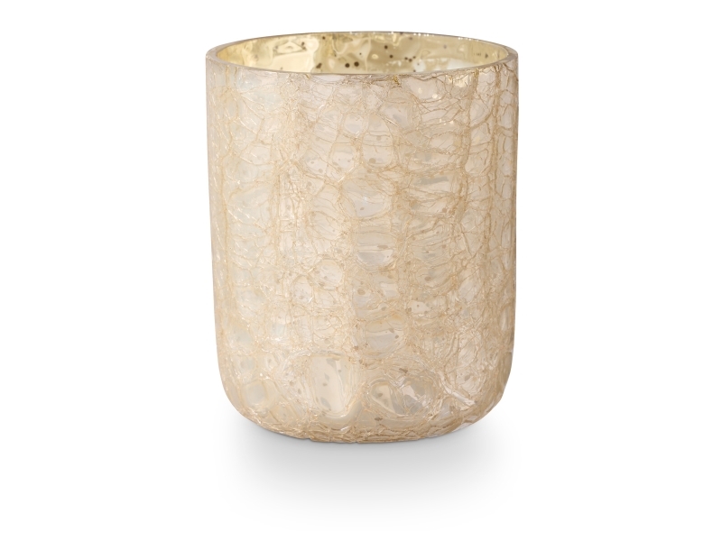 Illume Winter White Crackle Glas Kerze, Weiß,