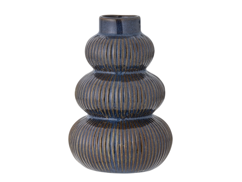 Bloomingville Myrtle Vase, Blue, Steingut
