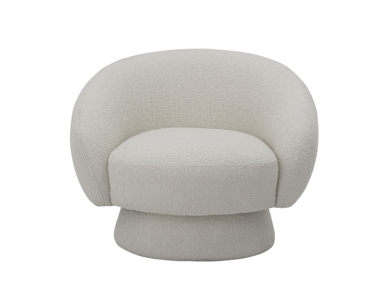 Bloomingville Ted Loungesessel, Weiß, Polyester