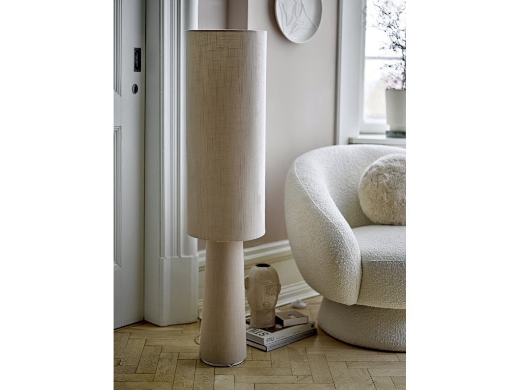 Loungestol Bloomingville Ted hvid polyester 74x82x93 cm moderne organisk design